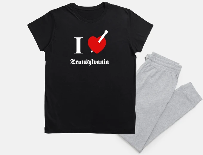 Pigiama amore Transilvania (carattere bianco)