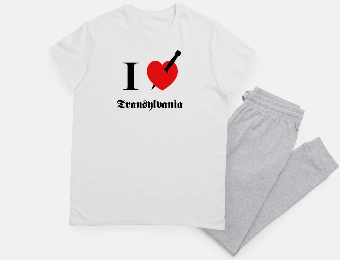 Pigiama amore Transilvania (carattere nero)