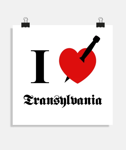 Poster amore Transilvania (carattere nero)