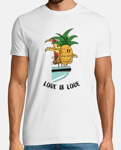 T-shirt amoree per pizza e ananas