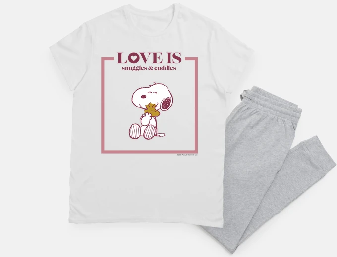 Pigiama amoree snoopy les sta coccolando