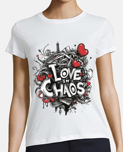 Tee-shirt amour chaotique chaos  au bout du tunnel la lumiere