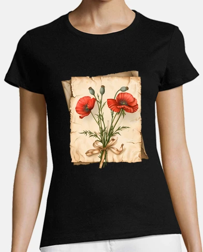 Tee-shirt amour coquelicot rouge