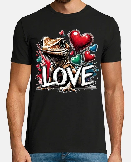 Tee-shirt amour gecko saint valentin