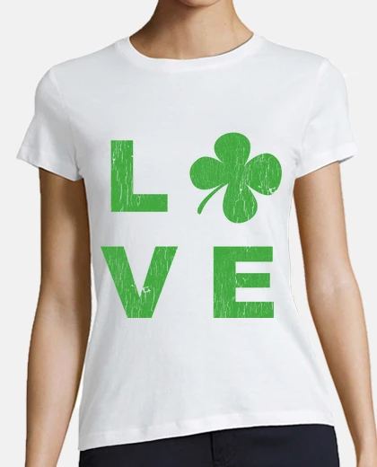 Tee-shirt amour irlandais carré vert
