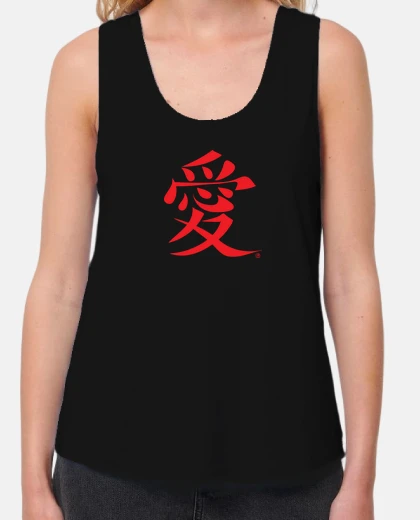 Tee-shirt amour japonais rouge