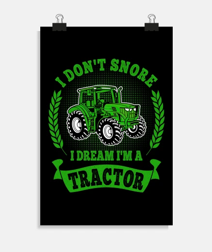 Poster amoureux des tracteurs agriculture drôle