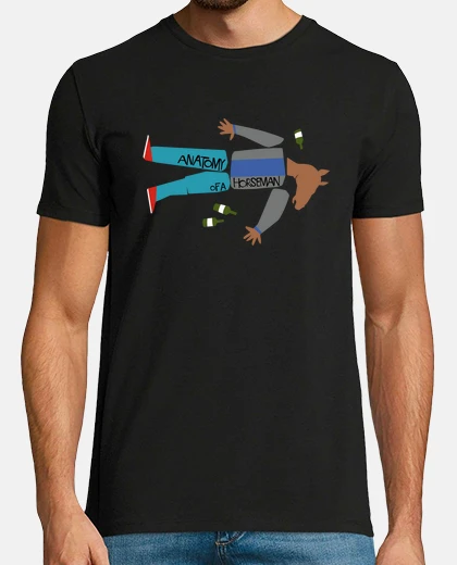 T-shirt ana tomy of un uomo horse