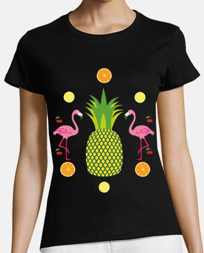 Tee-shirt ananas / flamant rose / cerise / agrumes / festival