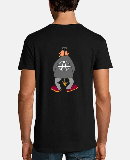 T-shirt anarkia dietro logo