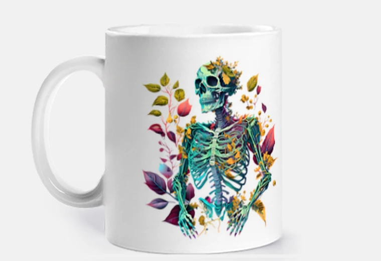 Tazza anatomia botanica scheletro floreale