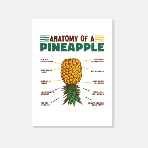 Lienzo anatomía de una piña al revés | laTostadora