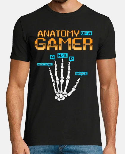 T-shirt anatomia di una tastiera videogiochi per pc gamer