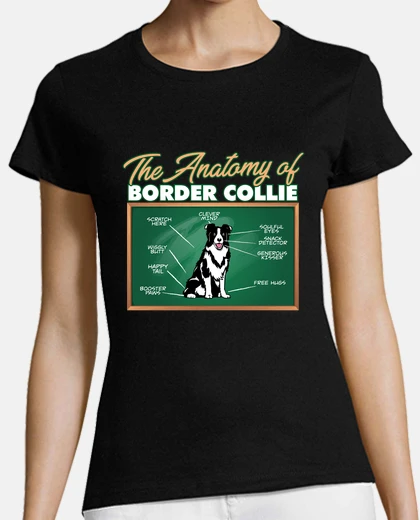 Tee-shirt anatomie d39un border collie je drôle