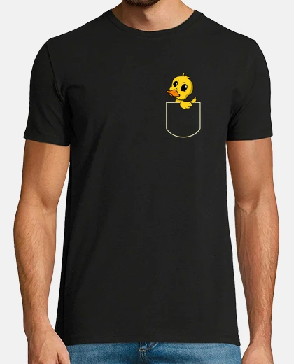T-shirt anatra in tasca regalo anatra tasca tshirt