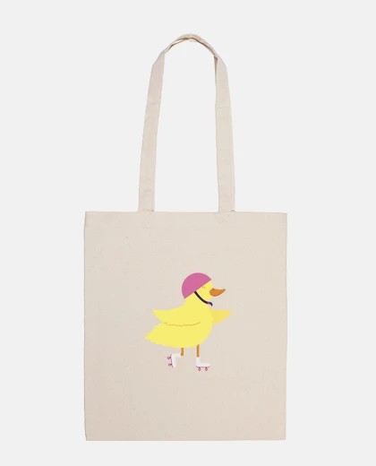 Borsa anatra su pattini a rotelle