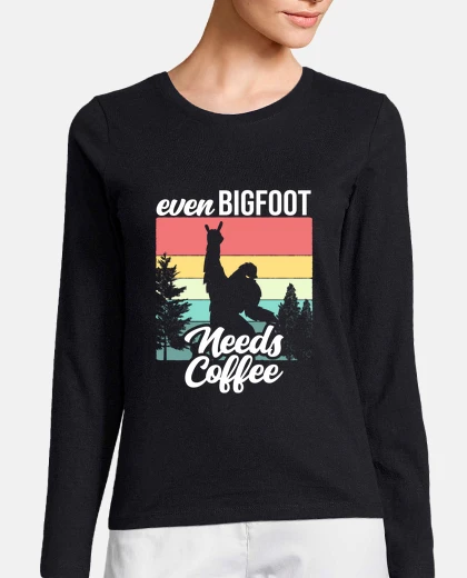 T-shirt anche Bigfoot ha bisogno di caffeina