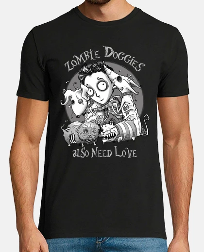 T-shirt anche cagnolini zombie hanno bisogno di amore