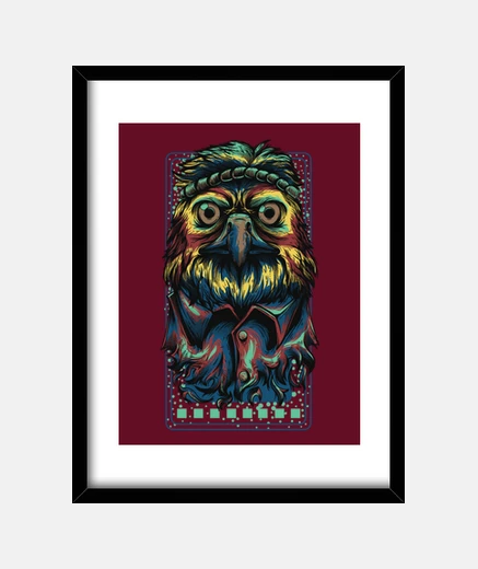 Framed ancient eagle