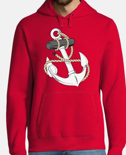 Sudadera anclaje de la marina con la cuerda