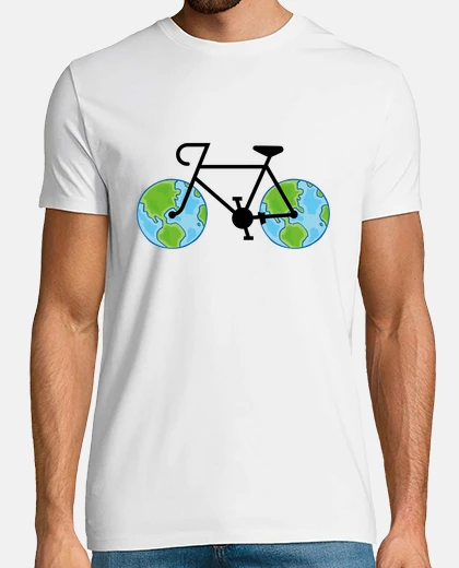 T-shirt andare per bicicletta in per il mondo