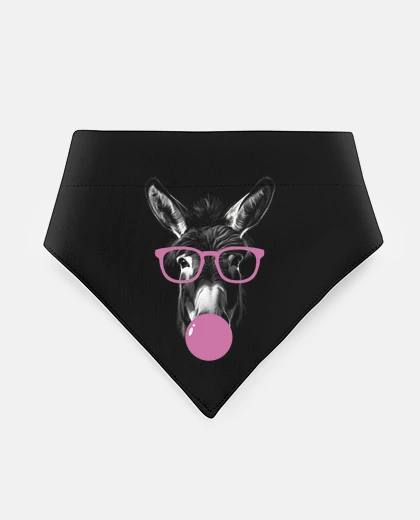 Mascotas âne qui fait le clown , nez rose lunett