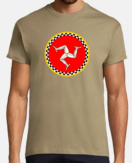 T-shirt anello giallo a scacchi con bandiera ro