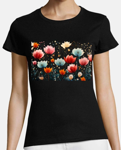 Playera anemones naive composition fields