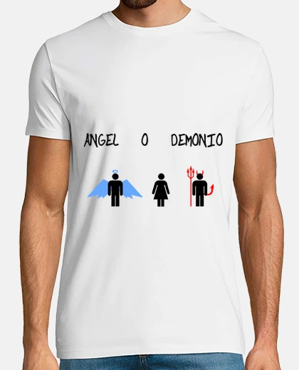 Playera Angel o demonio NEGRO