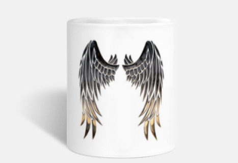 angel wings mug