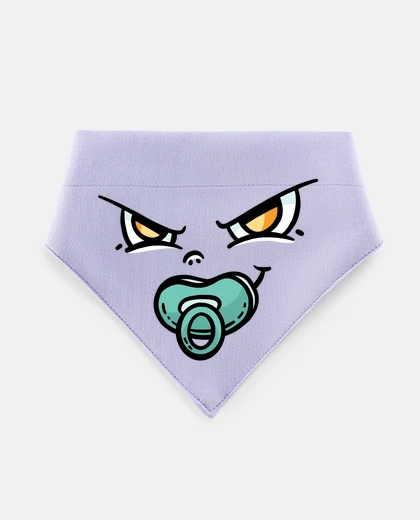 Mascotas angry baby with his pacifier bottle