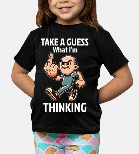 Kids Angry cartoon showing the middle finger