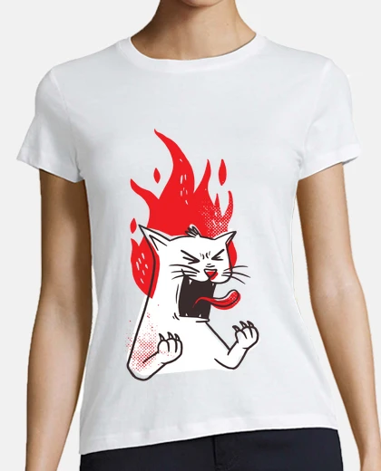 Playera angry cat humor fun