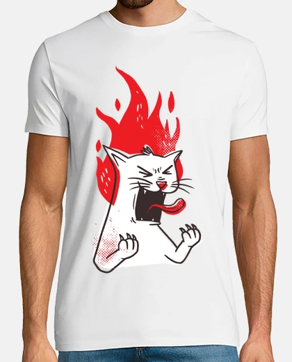 Playera angry cat humor fun