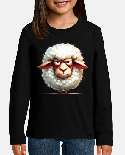 Kids angry grumpy sheep funny art