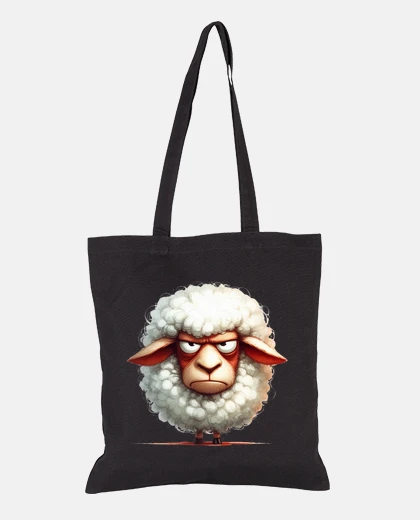 Bag angry grumpy sheep funny art
