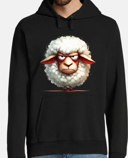 Hoodie angry grumpy sheep funny art