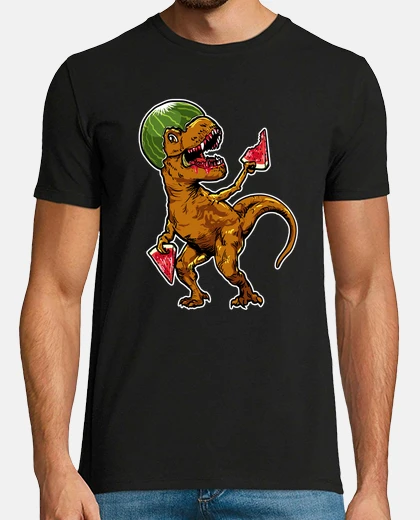 T-shirt anguria trex dinosauro amante dell&#39;anguria
