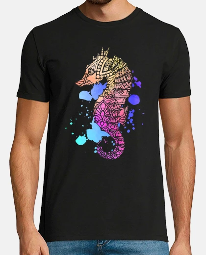 Tee-shirt animal marin coloré de cheval de mer