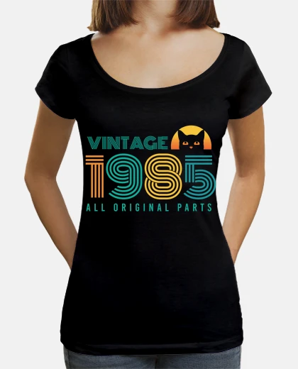 T-shirt animale domestico gatto vintage 1985