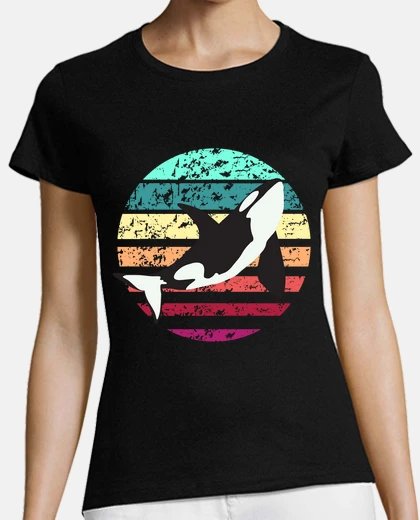T-shirt animale e natura orca vintage