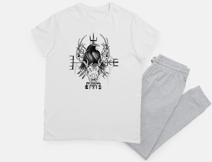 Pigiama animale skull di corvo vegvisir