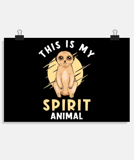 Poster animale spirito suricato