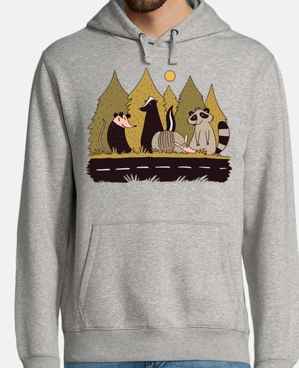 Sudadera animales cruzando la carretera armadillo camino de la abadía