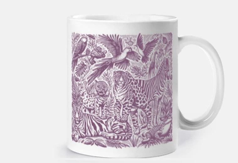 Taza ANIMALES DE LA SELVA RETRO VINTAGE