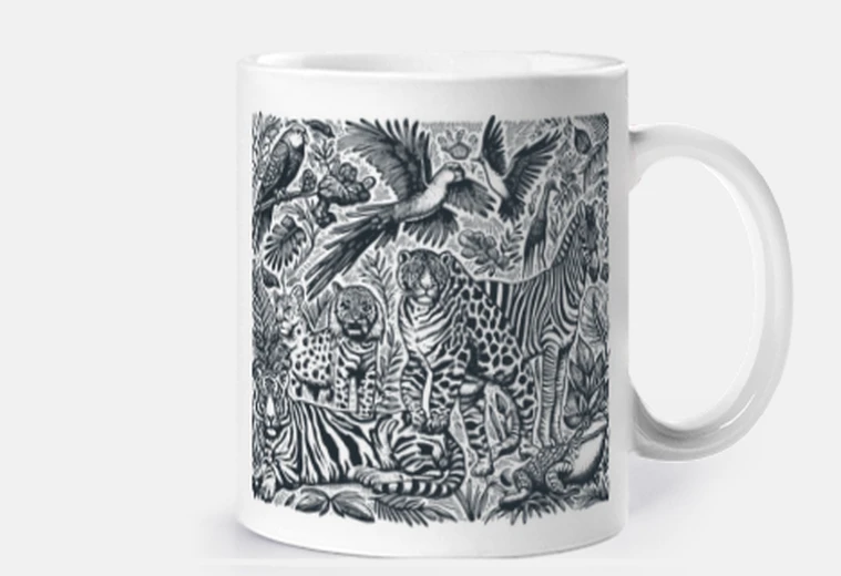 Taza ANIMALES DE LA SELVA RETRO VINTAGE