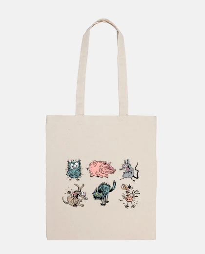 Bolsa animales loco loco espeluznante horror humor bolso salón vacaciones playa totalizador