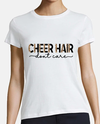 Playera animar el pelo no me importa linda estampado de leopardo graciosas animadora