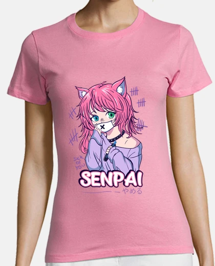 Playera anime chica neko yandere pastel goth menhera sick