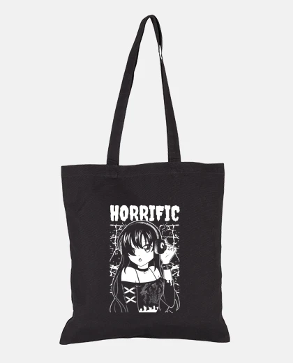 Bag anime girl ,gothic , creepy , spooky , gruesome ,